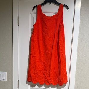 Kate Spade Vibrant Orange Scalloped Mini Dress New without tags